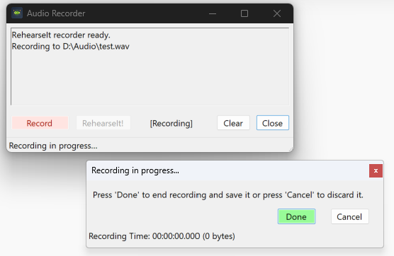 Speaker Recording Mode